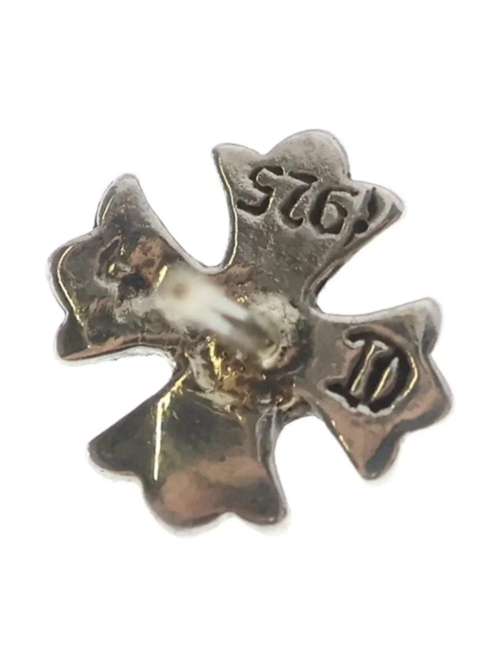 Chrome Hearts No2 CH Pls CH Plus Stud Earrings Silver